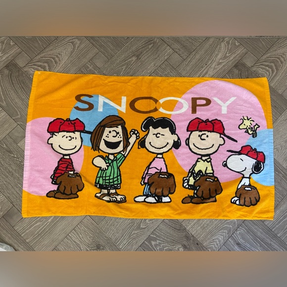 Vintage‎ peanuts snoopy Charlie Brown towel - Picture 1 of 2